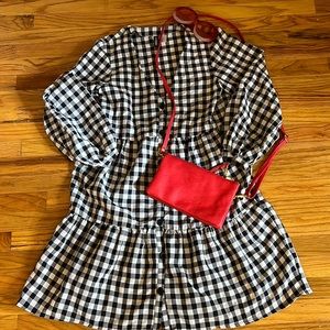 Black and white midi dress / top